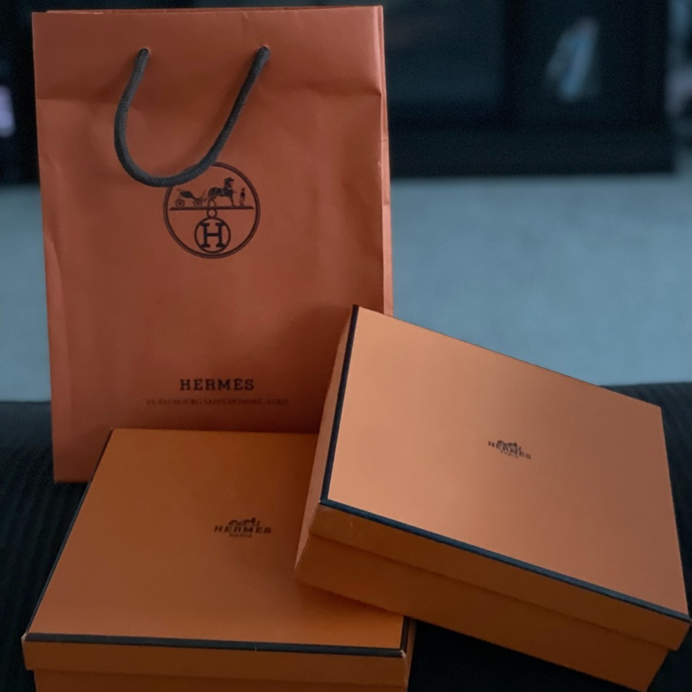 Hermes Authentic Square Empty Boxes, Paper Bag. A… - image 1
